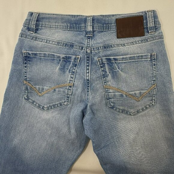 Reclaim Regular Bootleg Bootcut Jeans Men Size 27x32 Western Cowboy Distressed - Picture 8 of 12